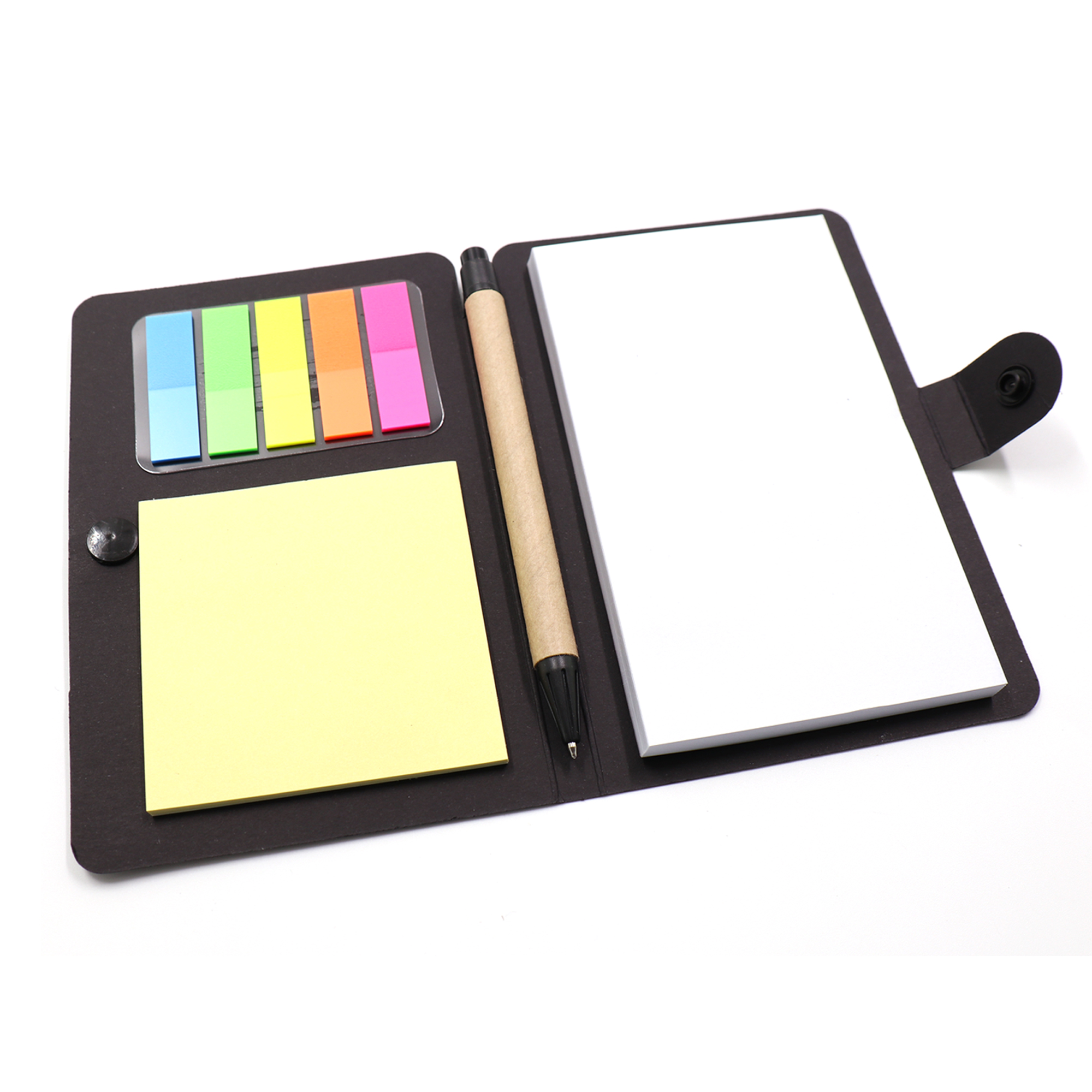 Notebook with Sticky Notes and Pen 3