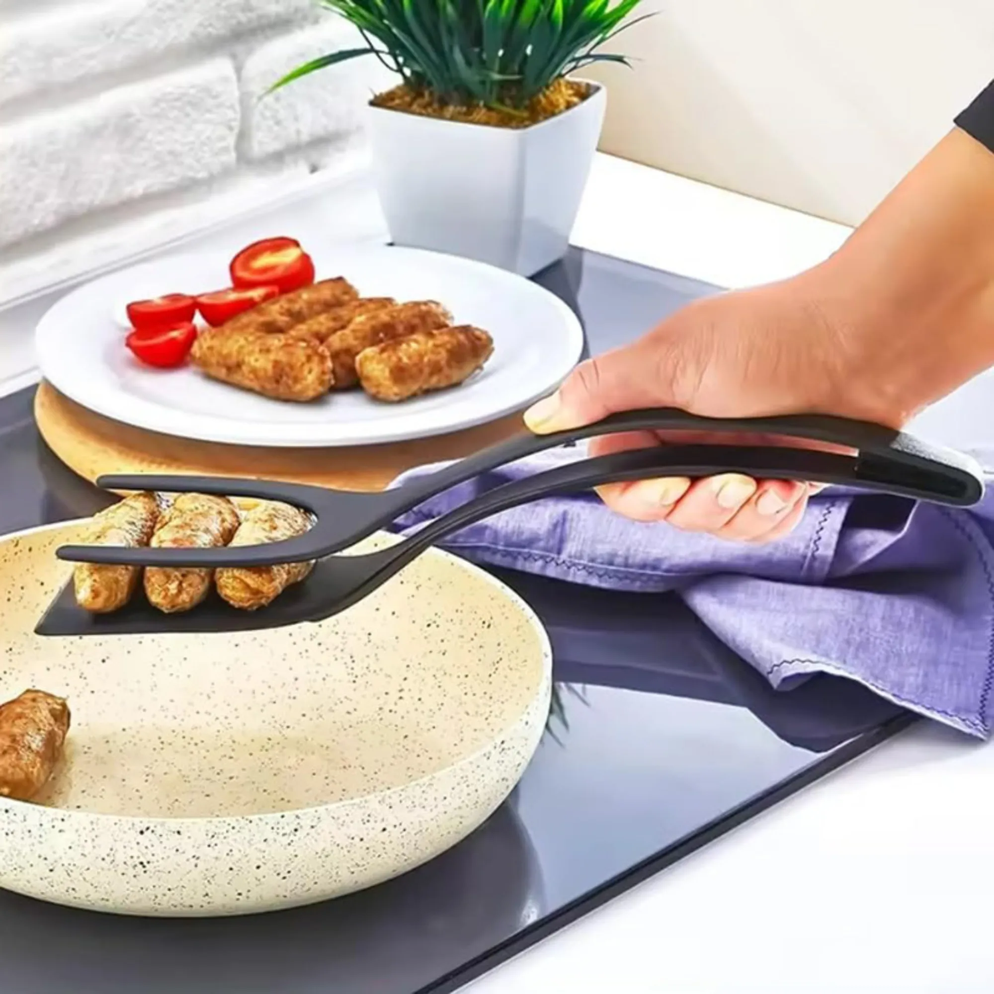 Dual - function Custom - Logo Steak Turner Tongs 2