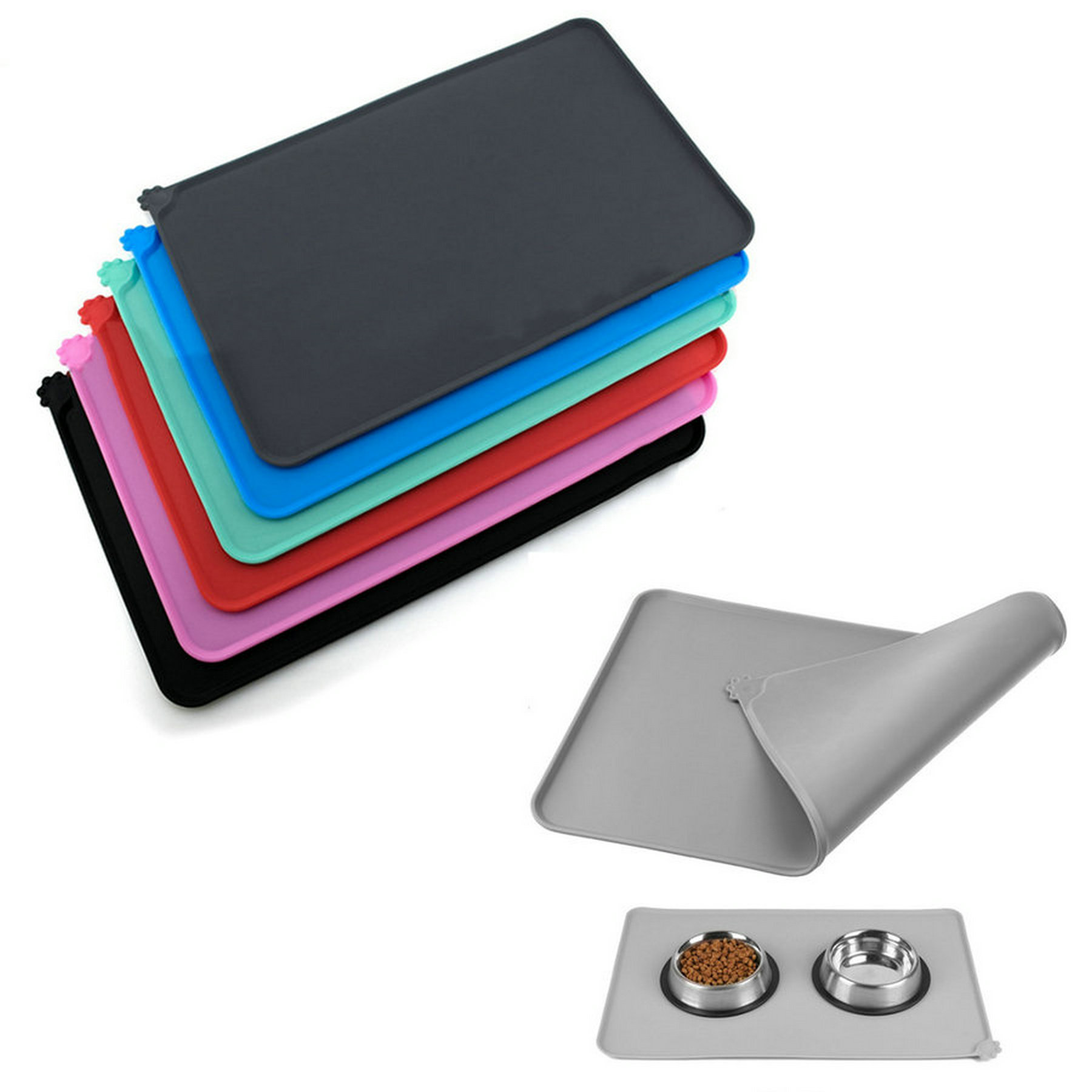Pet Dog Cat Silicone Waterproof Pet Placemat 2