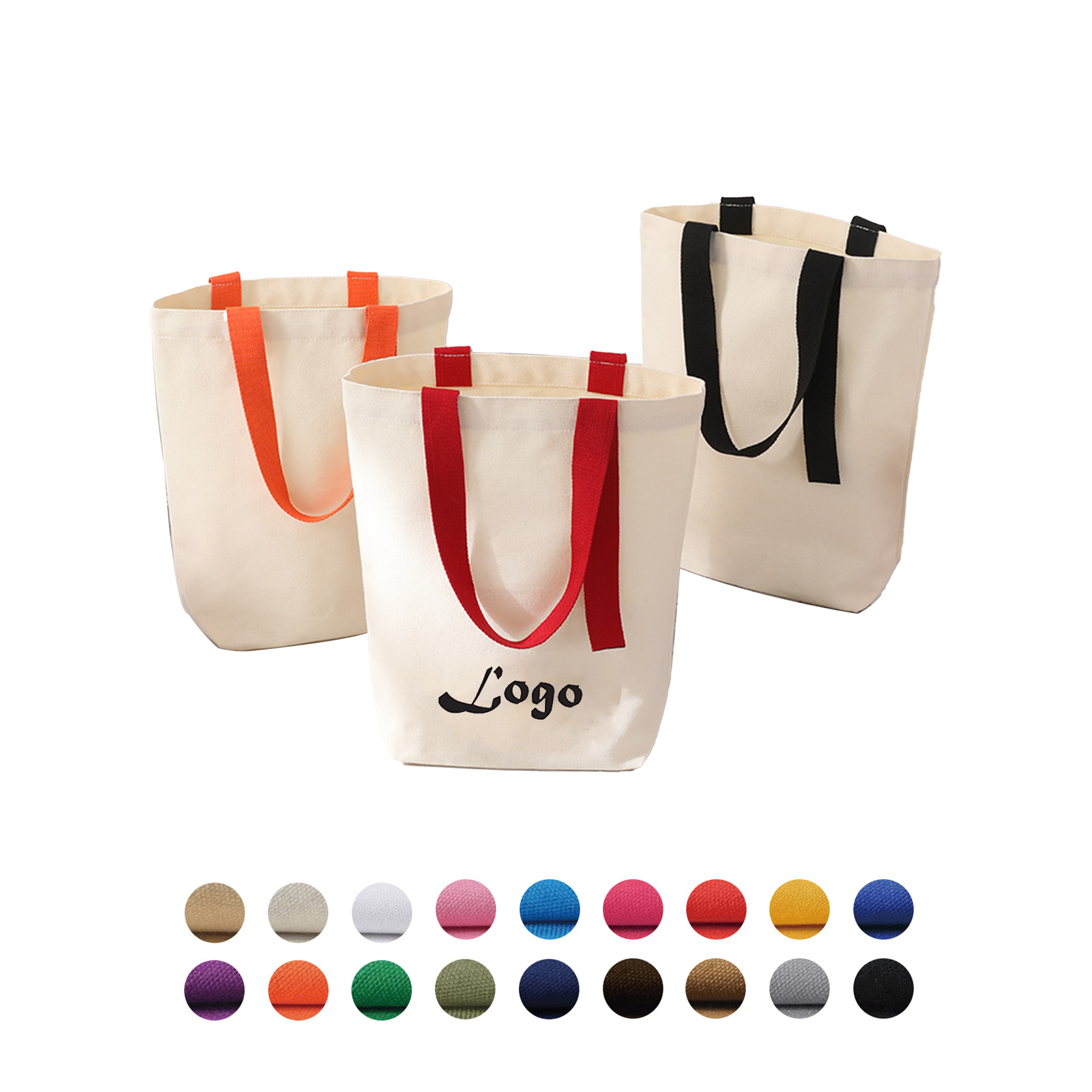 Casual Handheld Canvas Bag, custom tote bag with logo imprint 2