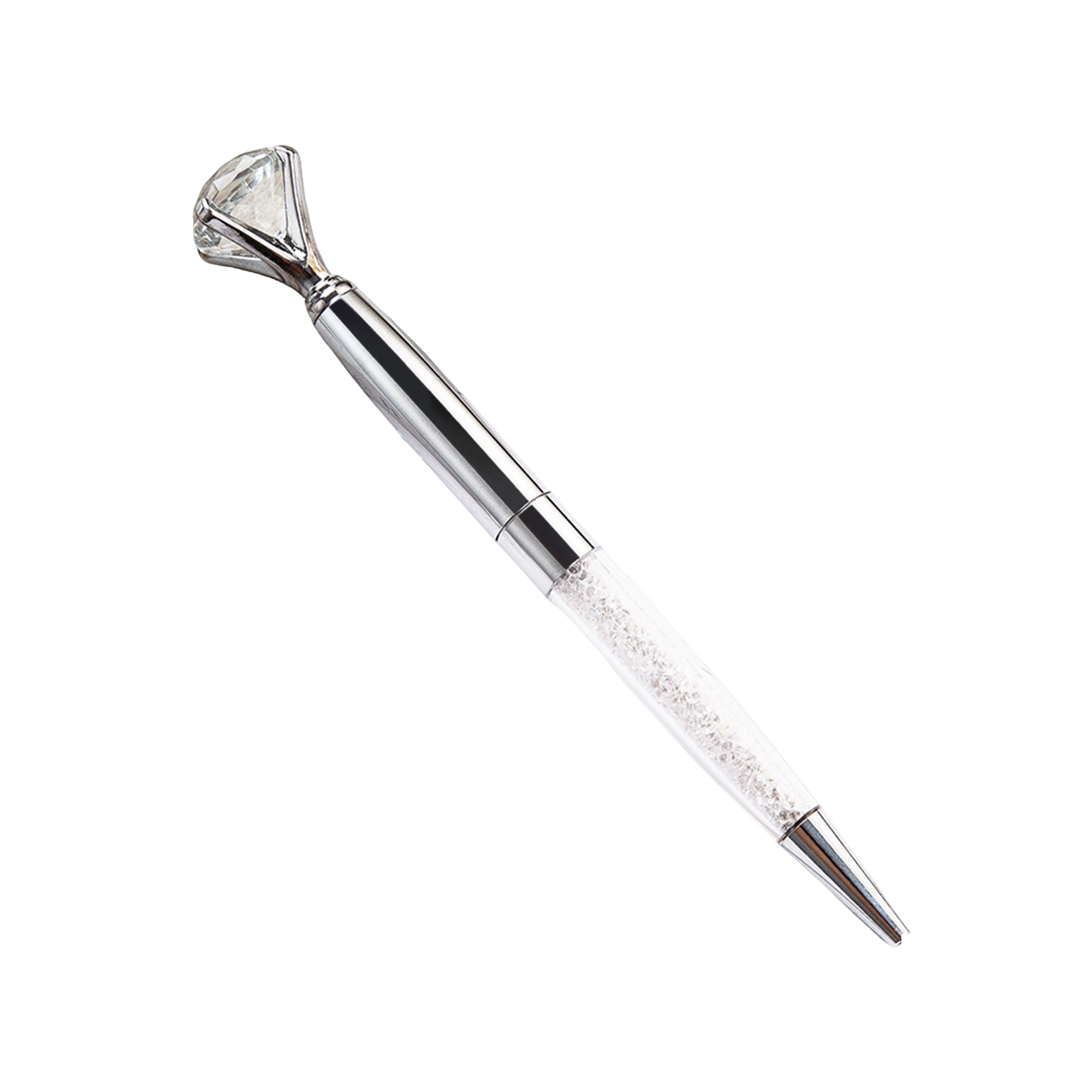 Crystal Crown Ballpoint Pen Twist Action Metal Barrel 11