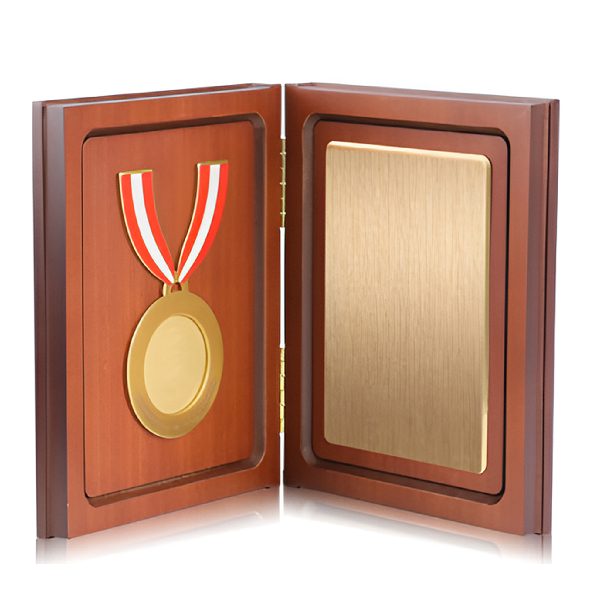 MOQ 3 PCS Exquisite Metal Medal With Wooden Cover 3