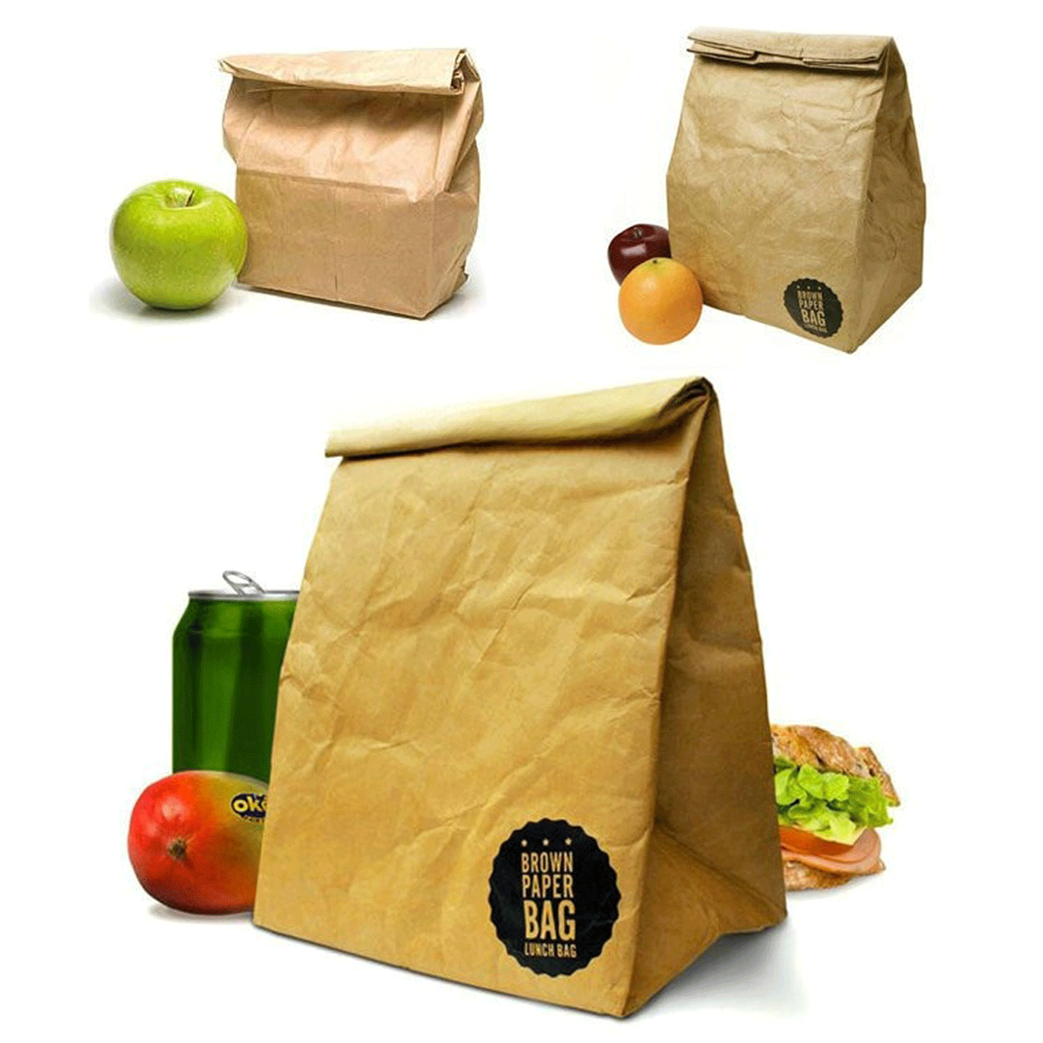 Waterproof Brown Portable Thermal Insulated Tyvek Paper Bags 14