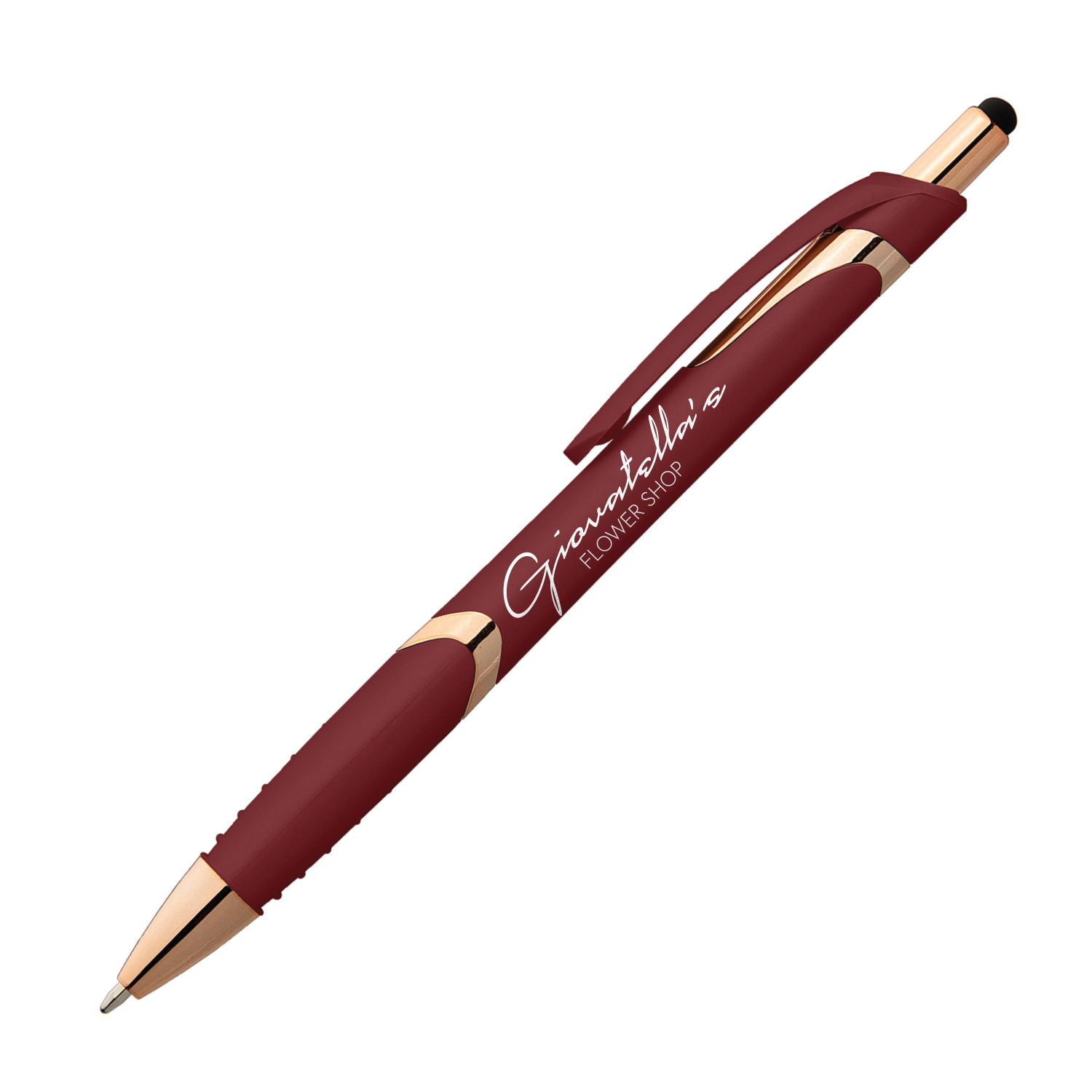 Gemini Softy Rose Gold Plastic Pen (1 Color Imprint) 2