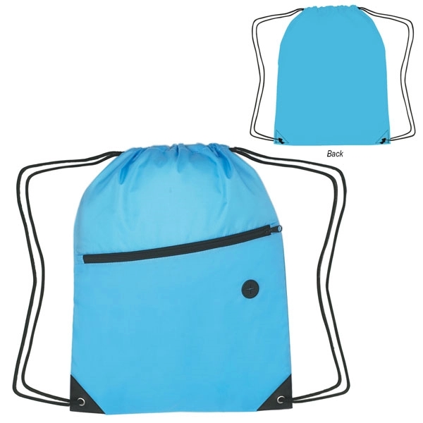 Headphone Slot Drawstring Polyester Bags 11