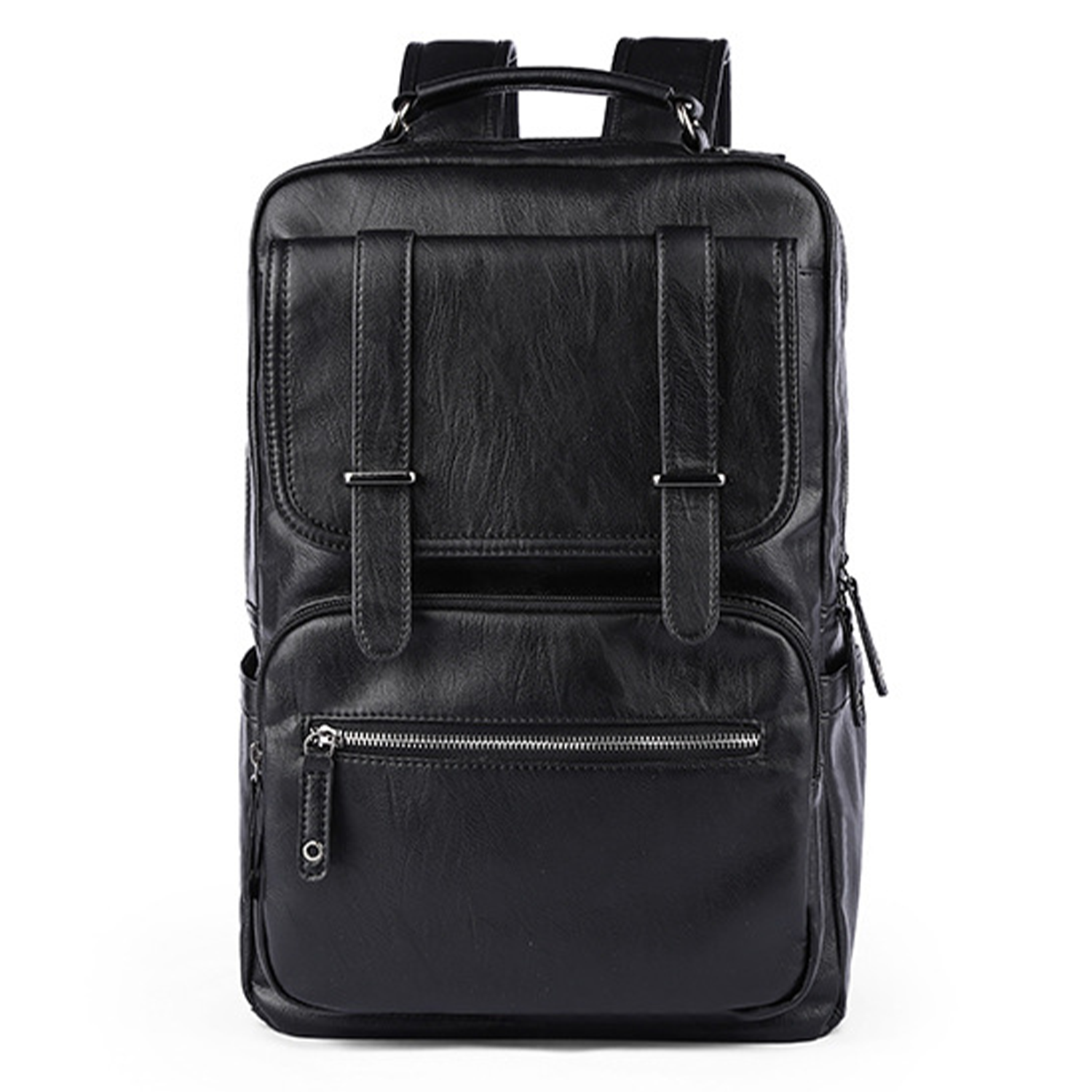 14 Inches Laptop Pu Leather Middle School Students Backpack 2