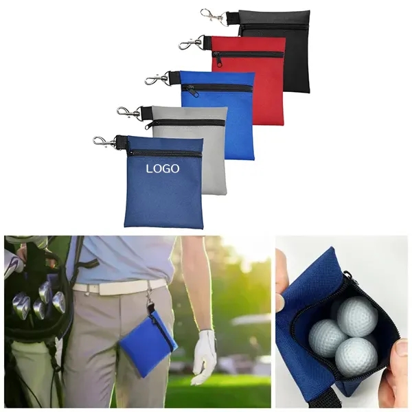 Tee Bag Holder with Metal Lobster Claw Clip - Golf Accessory 11