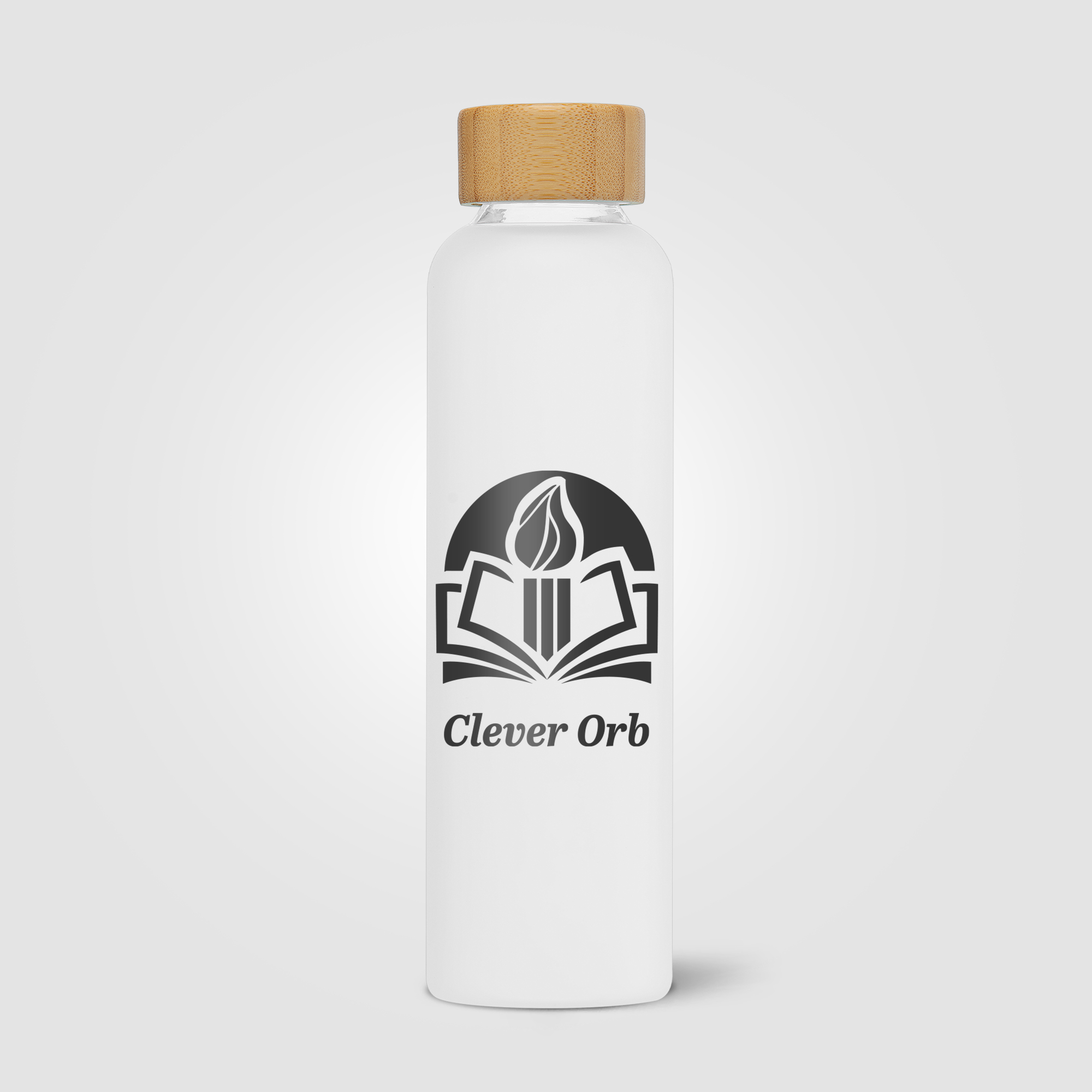 Lucerne - 20 oz. Frosted Borosilicate Glass Bottle with Bamboo Lid 3