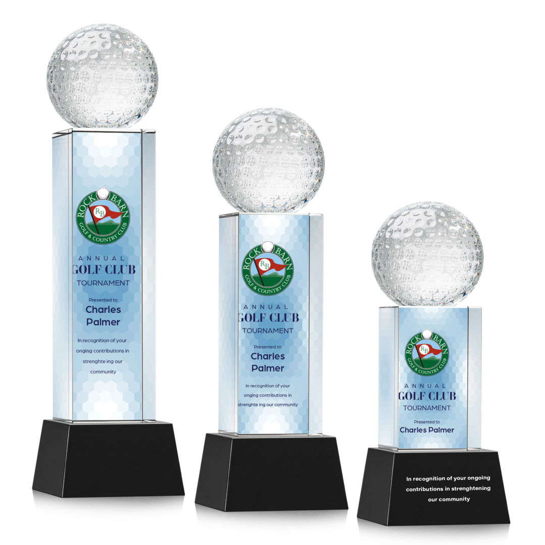 Golf Ball VividPrint™ Award on Belcroft - Black 3