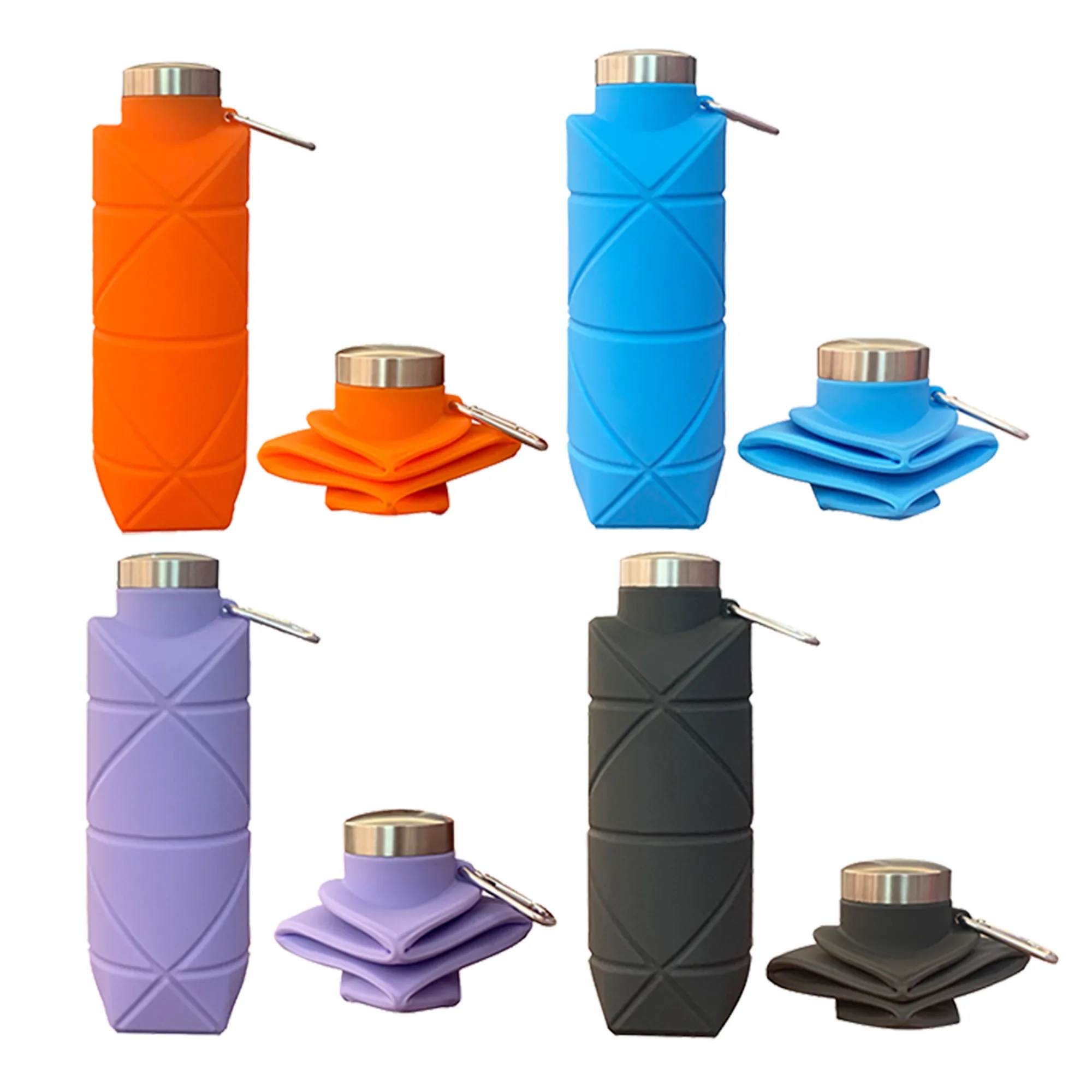17-Ounce Portable Silicone Folding Water Bottle 2