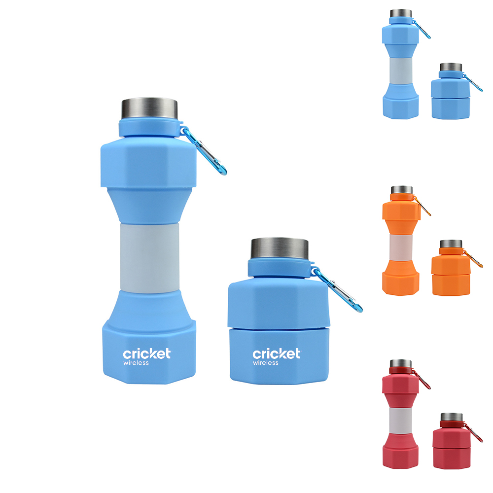 23oz Silicone Dumbbel Collapsible Water Bottles 2