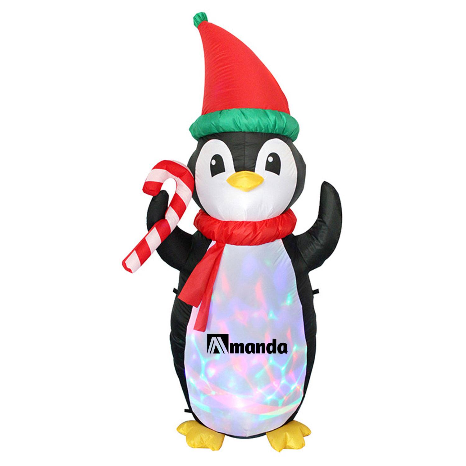 Christmas Inflatable Penguin with LED Lights Decoration