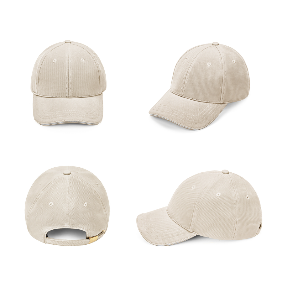 Stock Solid Color Polyester Ottoman 6 Panel Cap, Double 19
