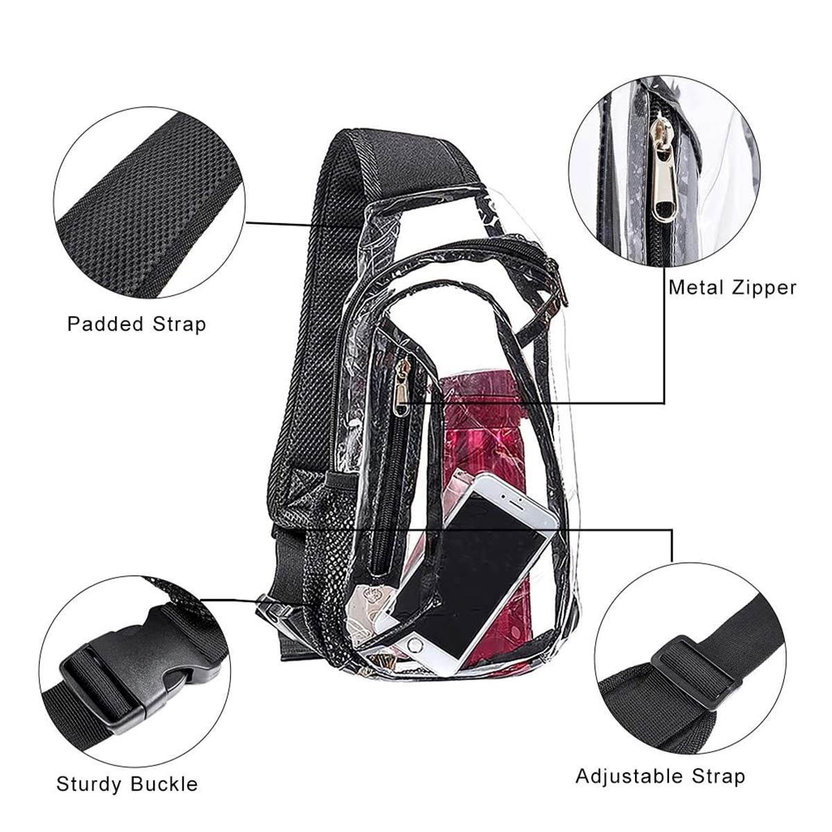 Clear Pvc Sling Bag 1