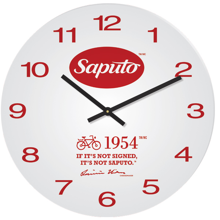 White Acrylic Round Clock (11 3/4" dia.) Full Colour Imprint 3