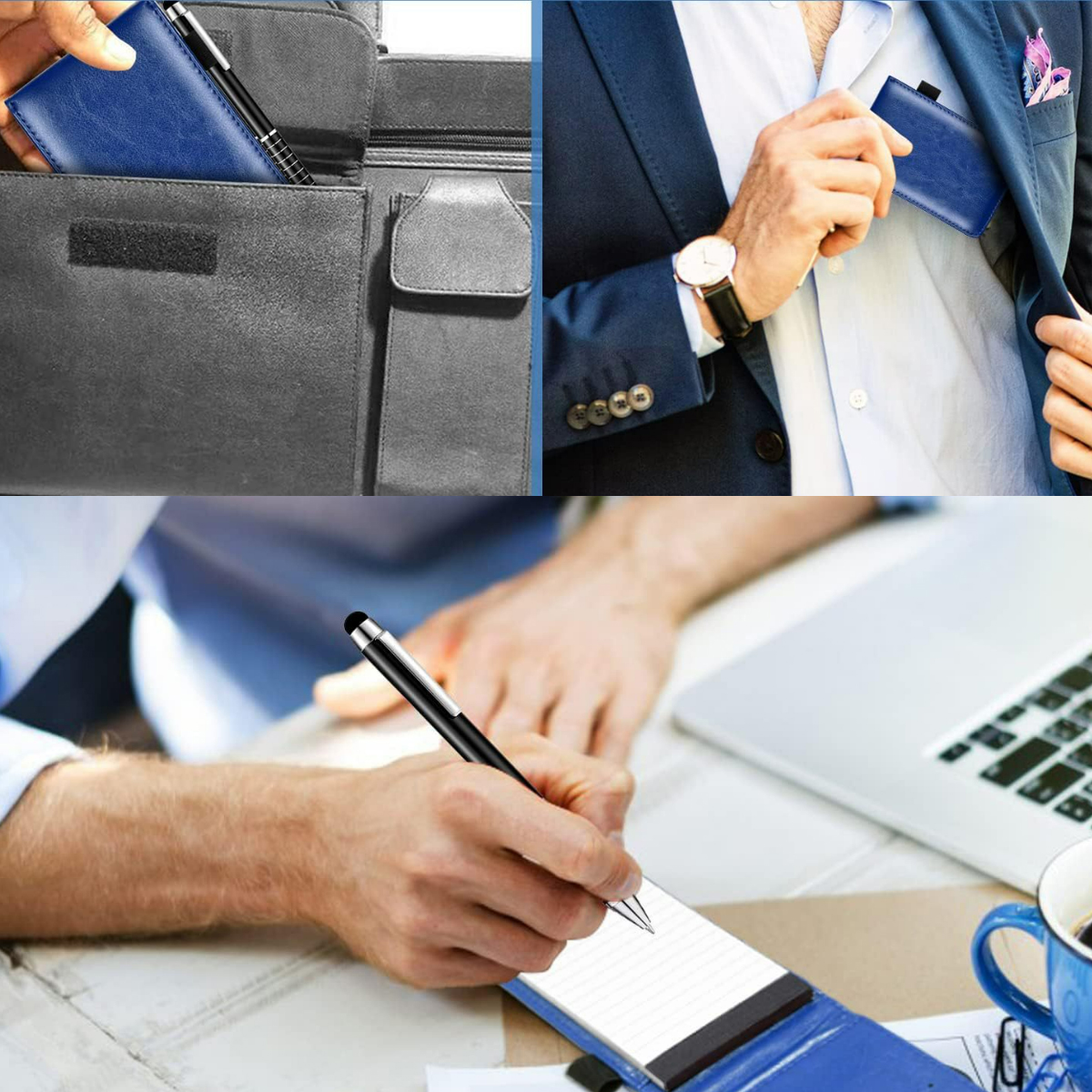 Faux Leather Notepad with Pen 4