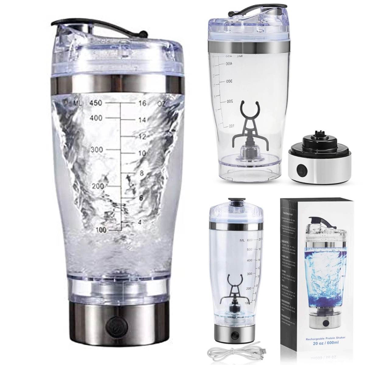 Electric Shaker Bottle Portable Fitness Sports Mixer Cup 2