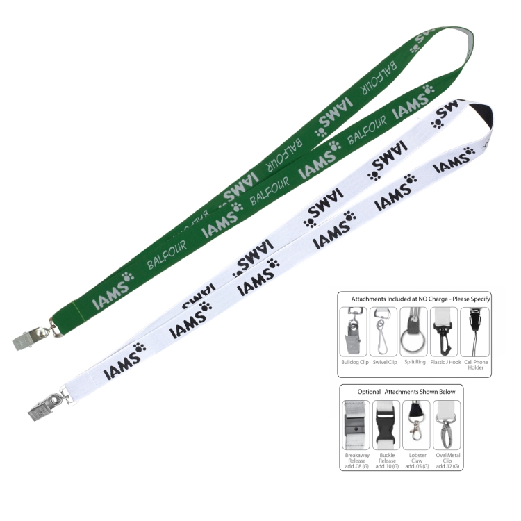 "EASTMAN" 3/4" Super Fine Detail Woven-In Lanyard (Overseas Production 8-10 Weeks)