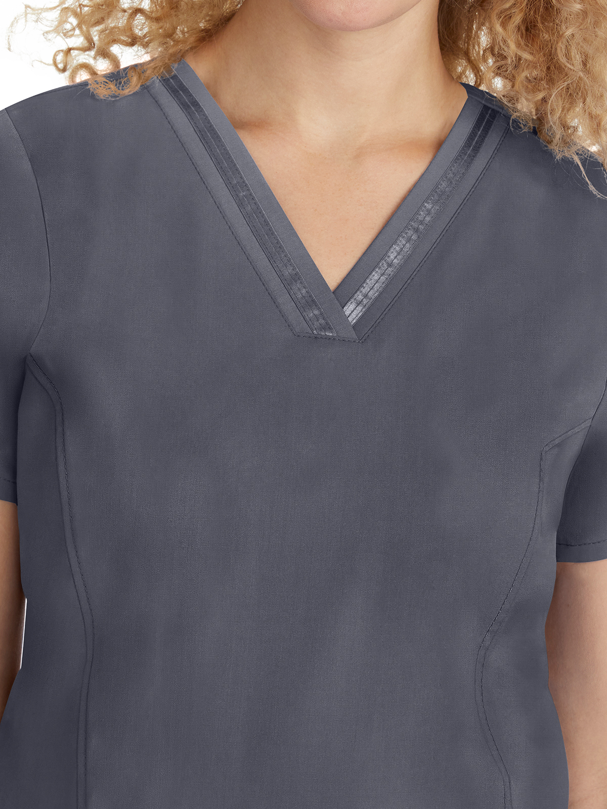 Healing Hands - HH Purple Label - Women's 3-Pocket Jasmin Ribbon Trim Top 1