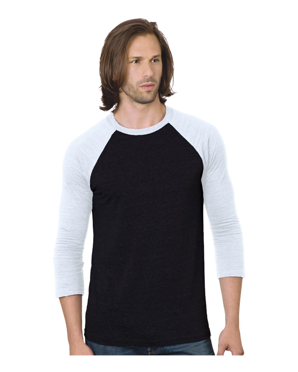 Unisex Triblend Three-Quarter Sleeve Raglan T-Shirt - 9525 2
