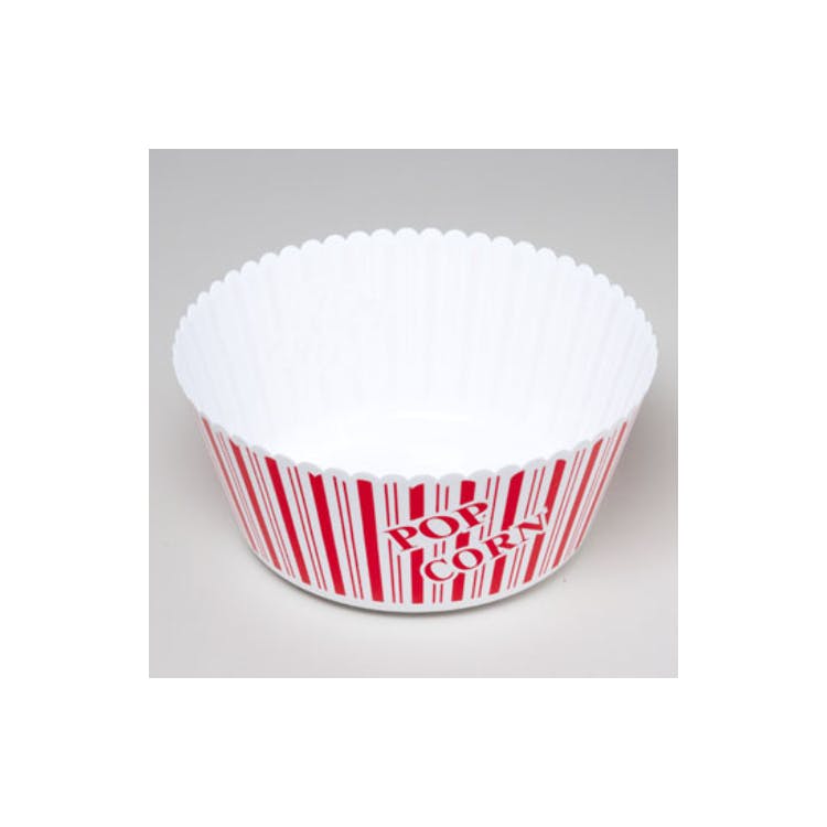 Round Popcorn Bowls - Red & White Striped 2