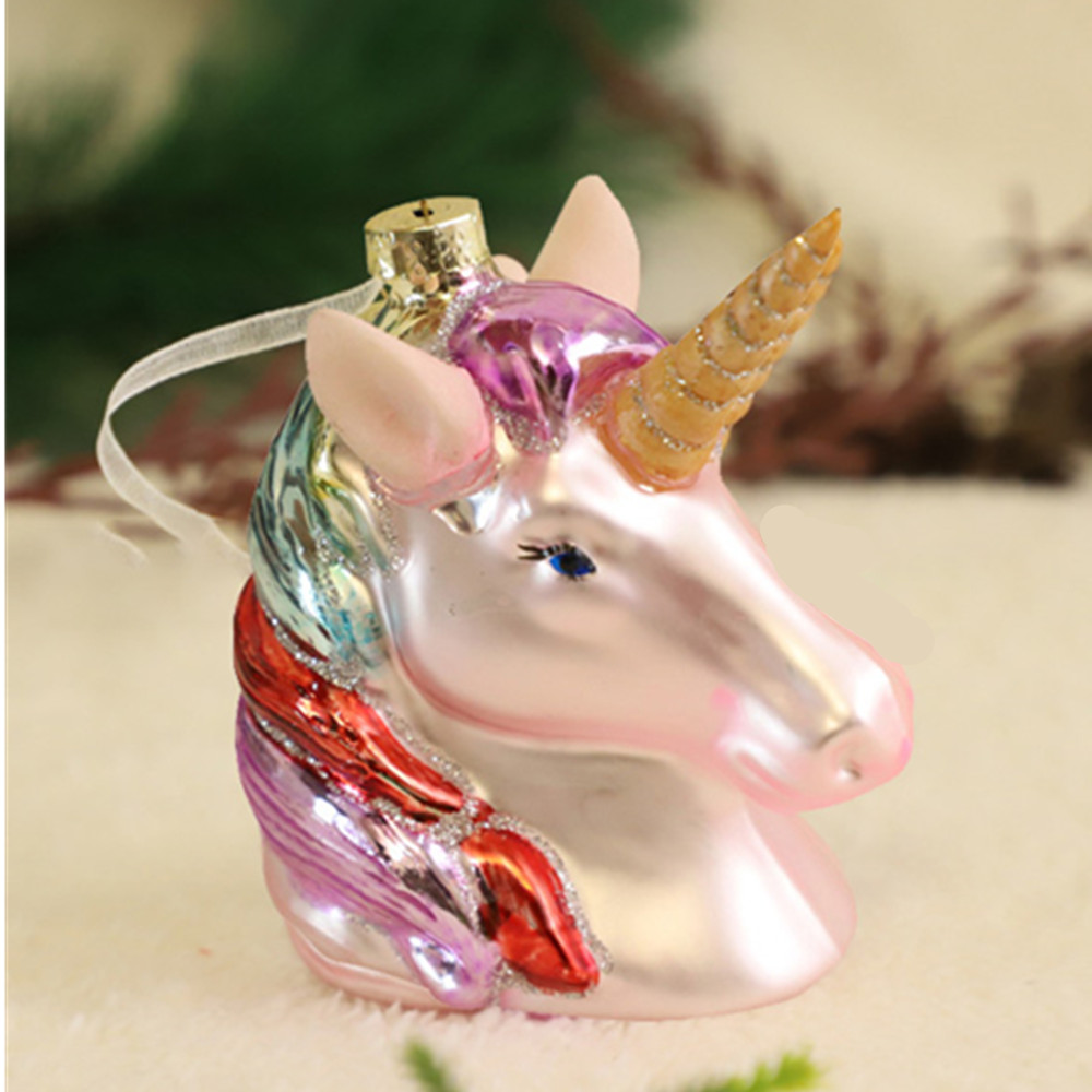 Unicorn Head Christmas Ornaments 1