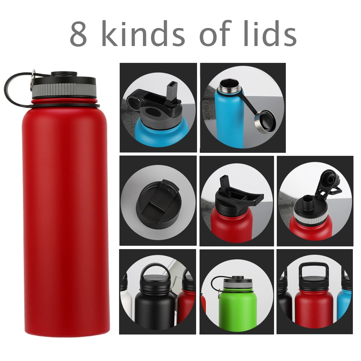 40OZ Insulated Stainless Steel Bottle, custom water bottle with logo imprint 3