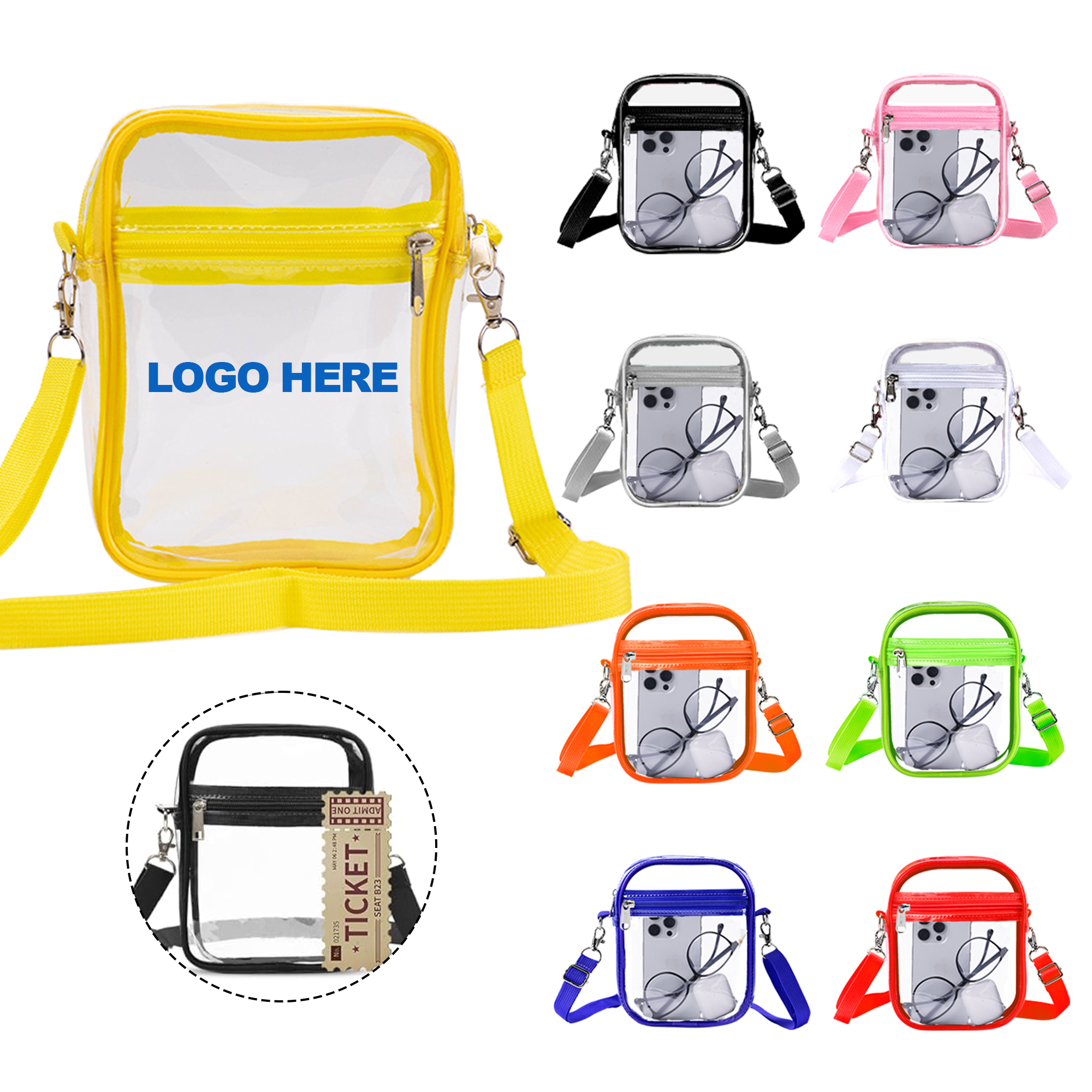 Waterproof Clear PVC Stadium Shoulder Bag 3