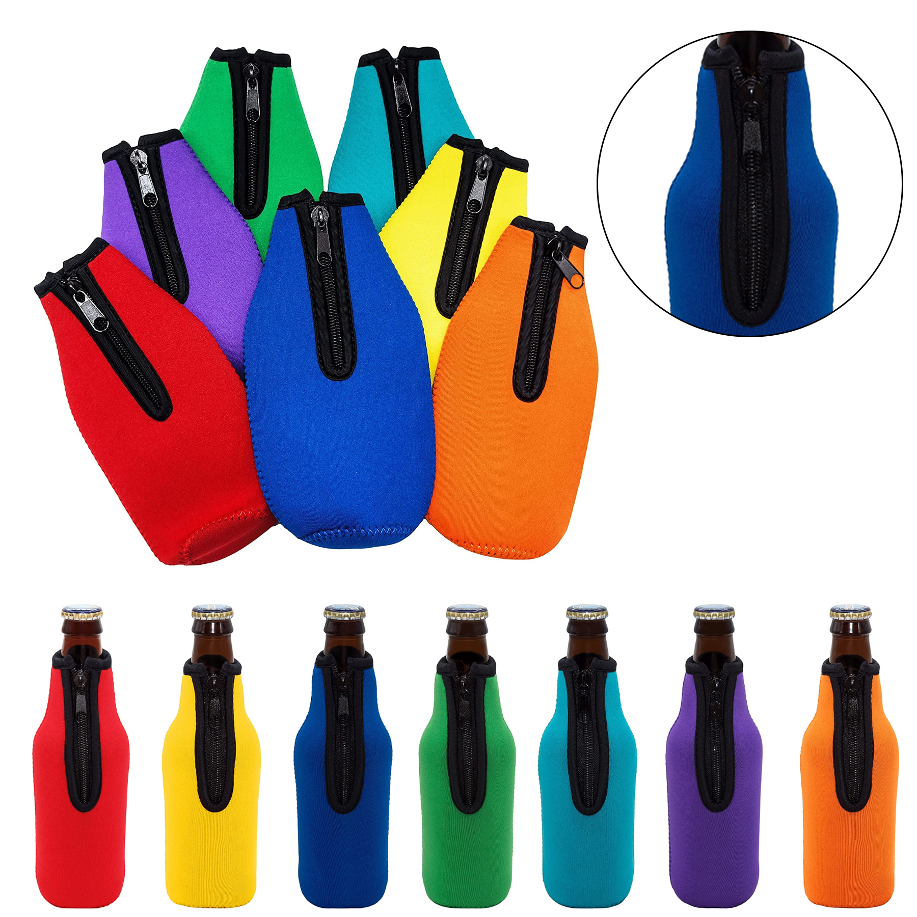 Neoprene Bottle Sleeves, custom koozie with logo imprint 3