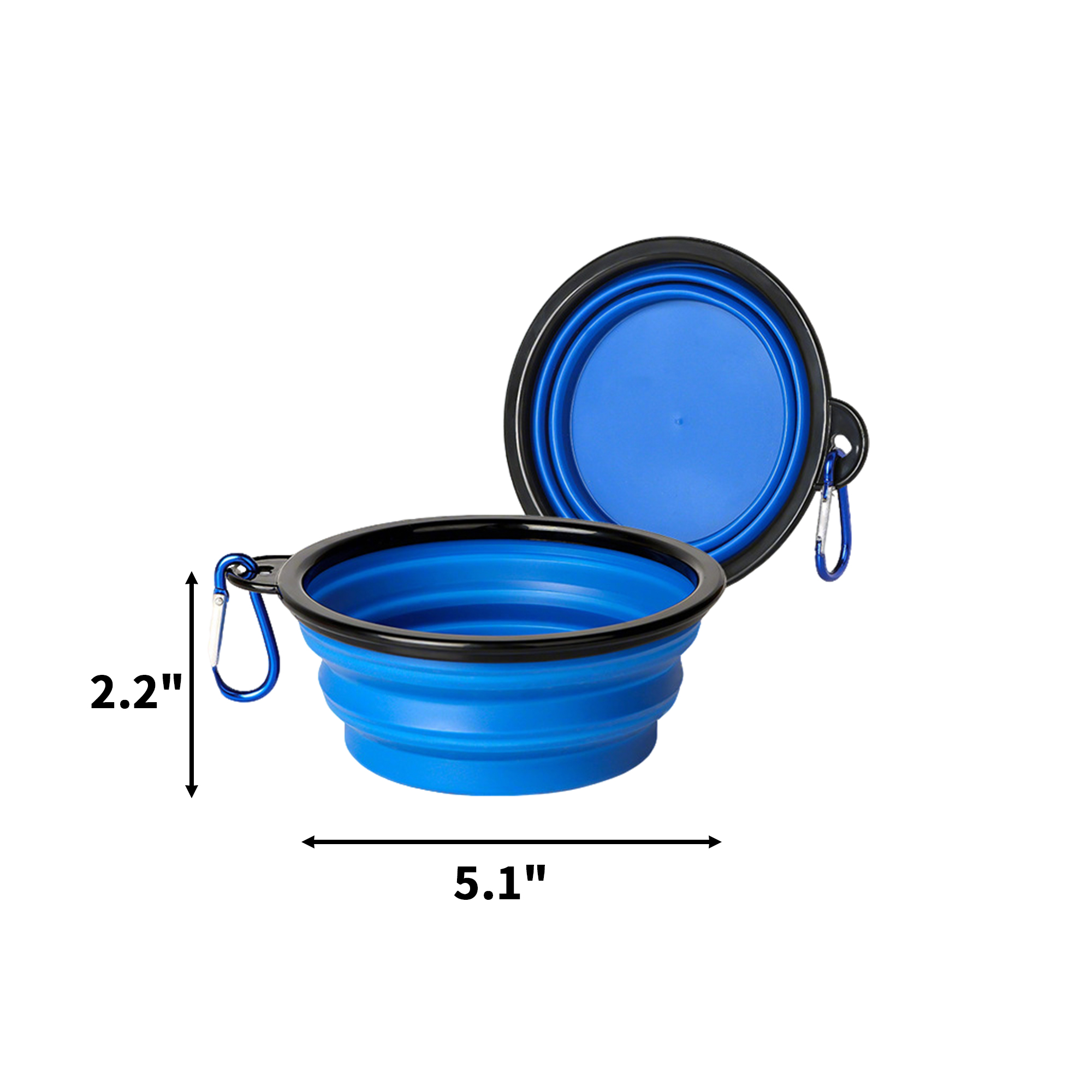 Collapsible Dog Bowl With Carabiner 12 Ounce Capacity 5