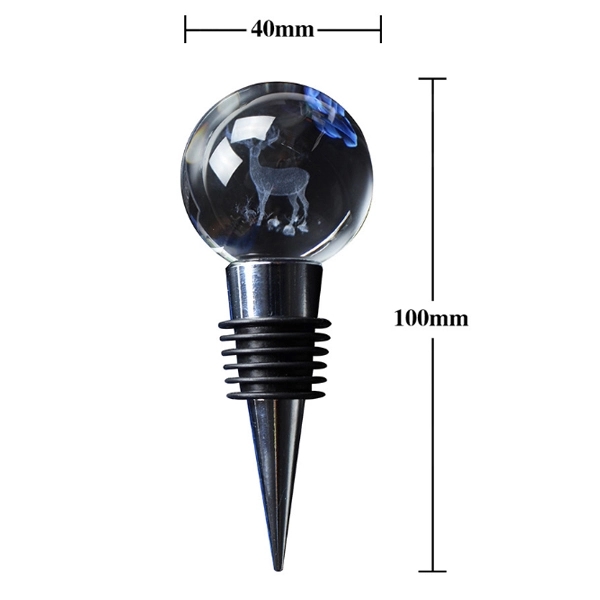 3D Crystal Circle Wine Stopper 6