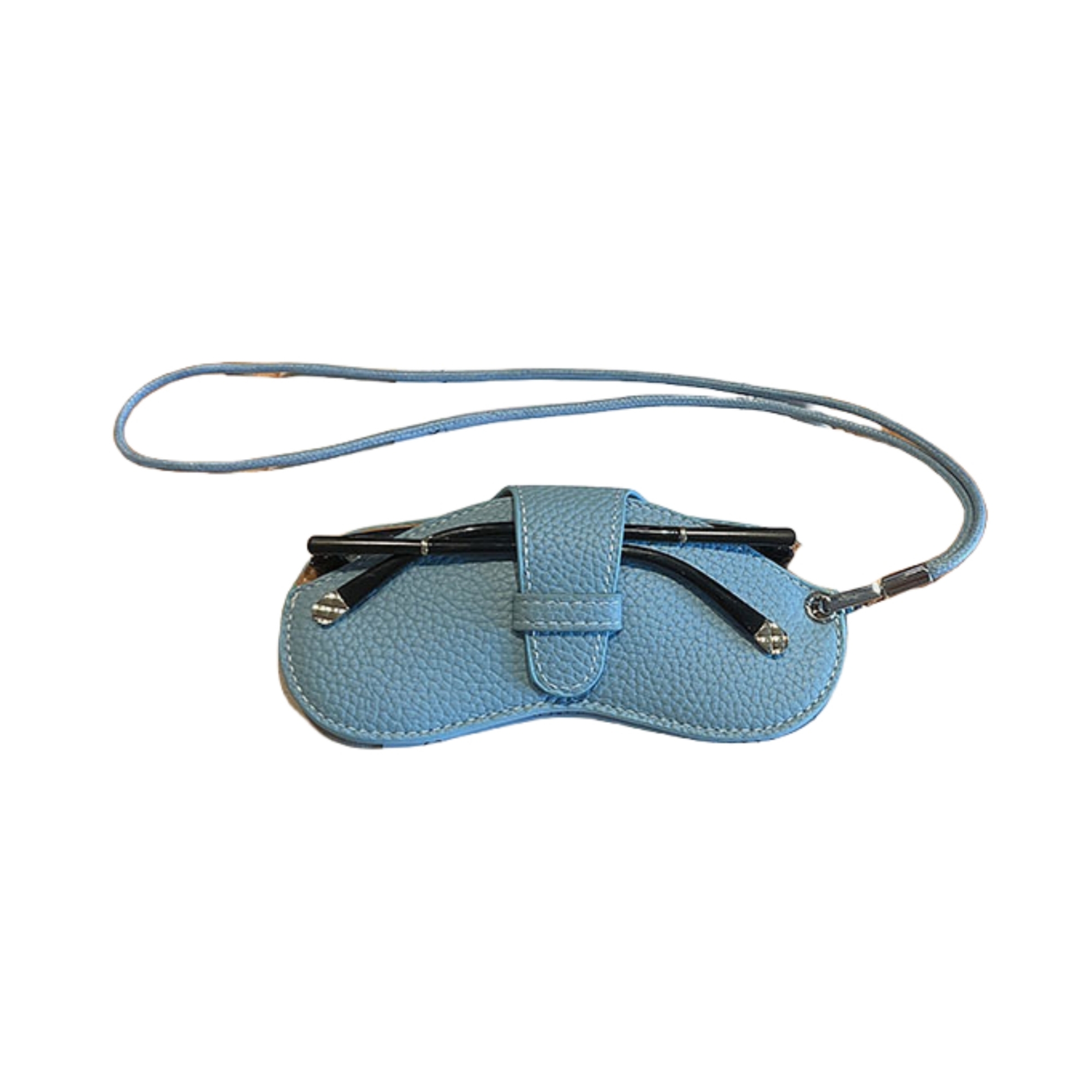 Soft Leather Sunglasses Pouch With Lanyard 3