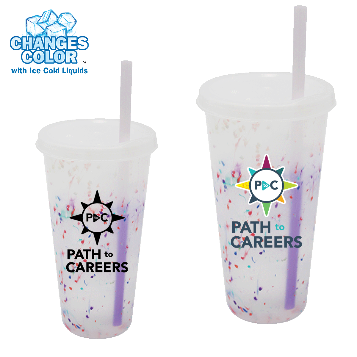 Mood™ 26 oz. Rainbow Confetti Tumbler with Lid and Straw 8