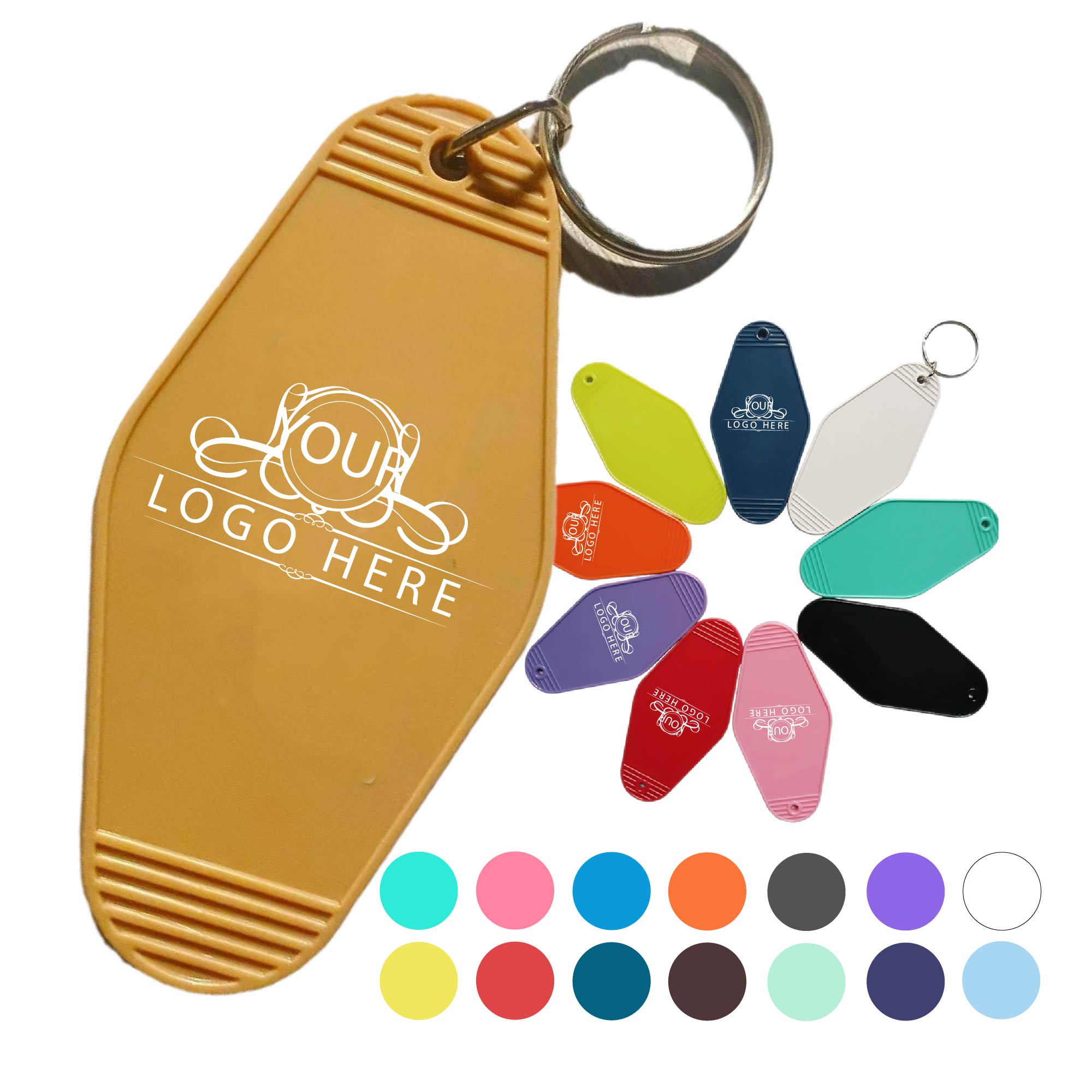 Plastic Hotel Keychain / Motel Key Tag 1