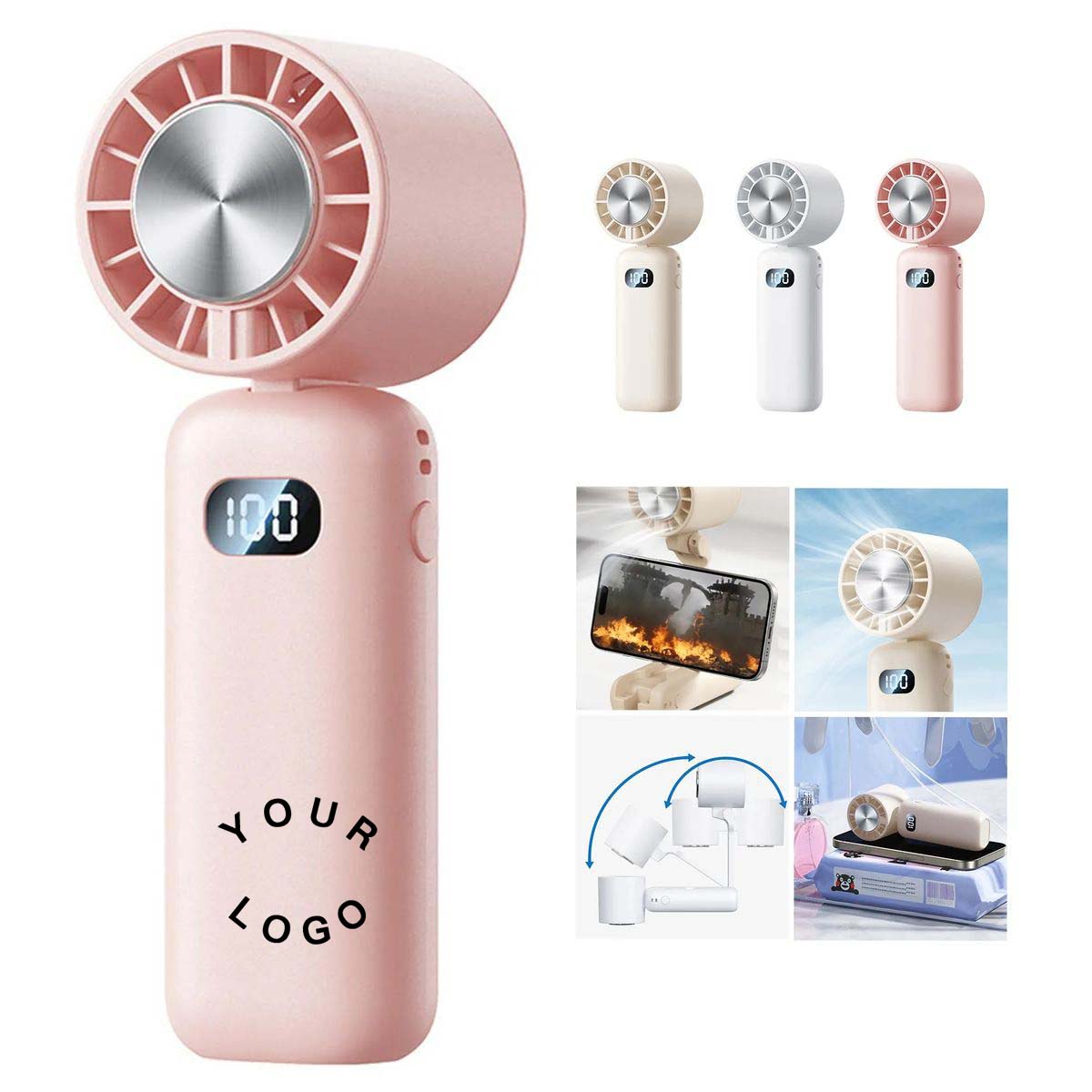 Portable Fan with Ice Effect and Quiet Turbine Motor 2