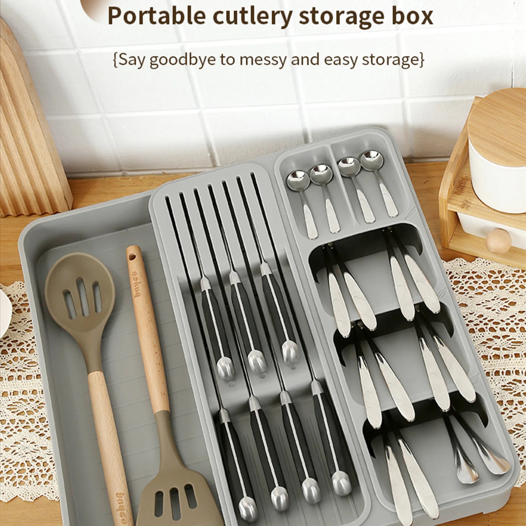 Polypropylene Single Knife Holder Kitchen Storage Box 1