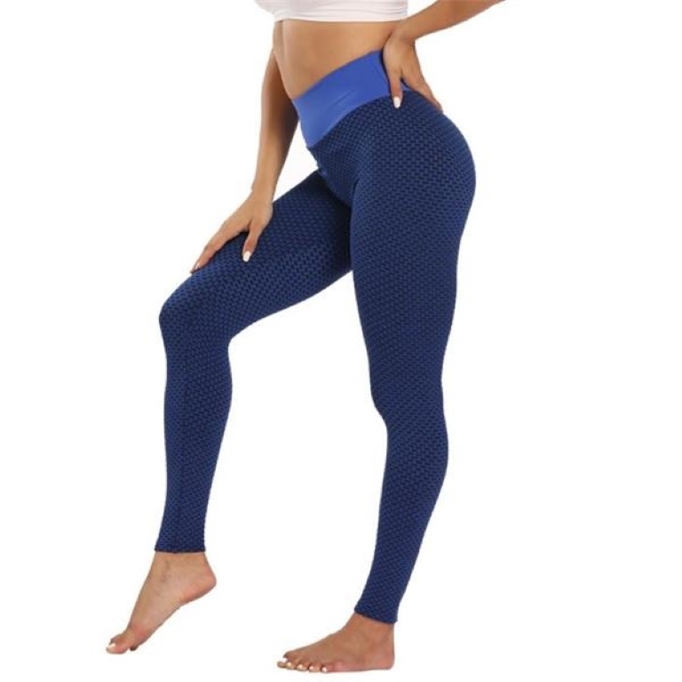 High Waist Honeycomb jacquard yoga pants 6