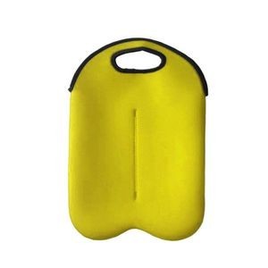 Neoprene Dual Color 2 Bottle Wine Bag With Cutout Handles 28