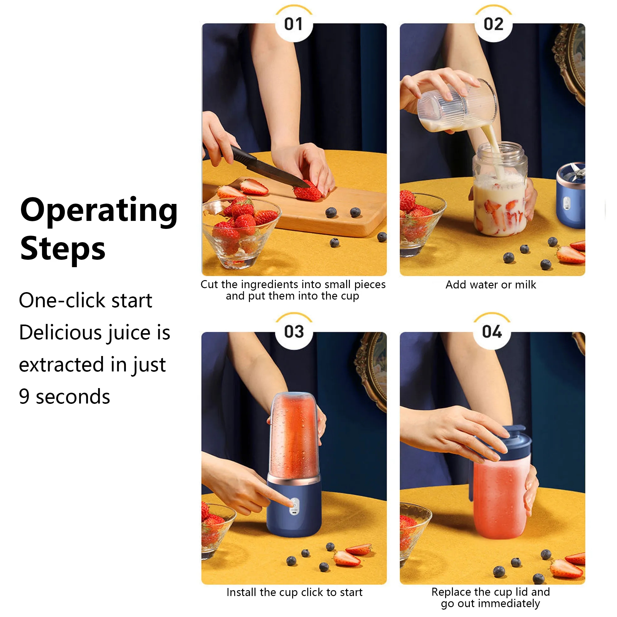 Compact Portable Rechargeable Juicer 8