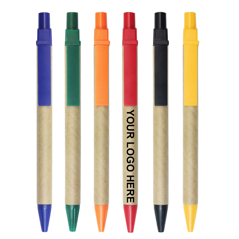 Black Ink Eco-friendly Kraft Paper Ballpoint Pen 2