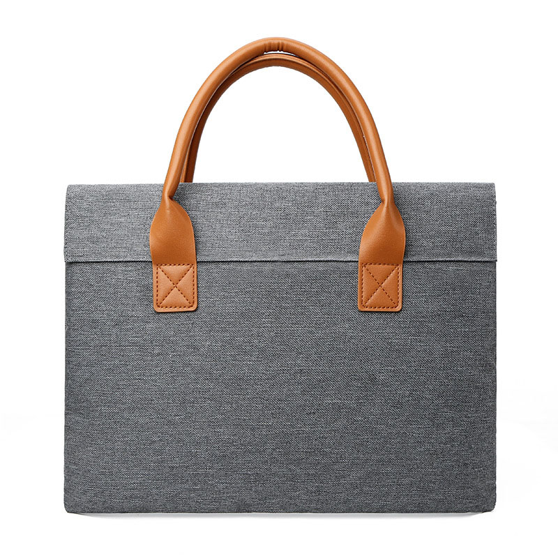 Canvas Laptop Bag With Leather Handles 3