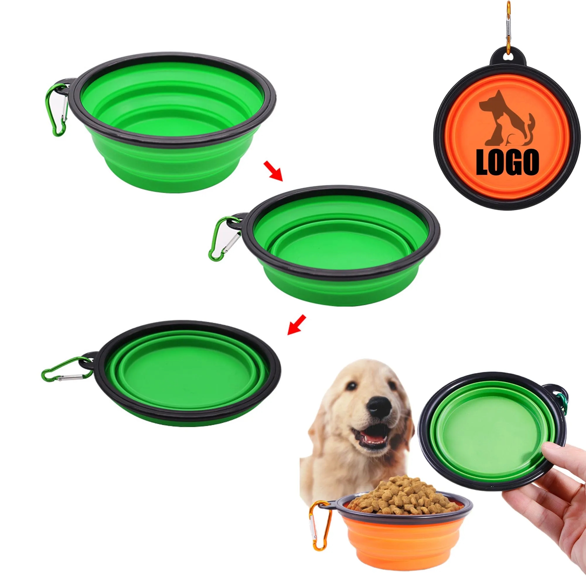 MOQ60 Foldable Silicone Pet Bowl 9