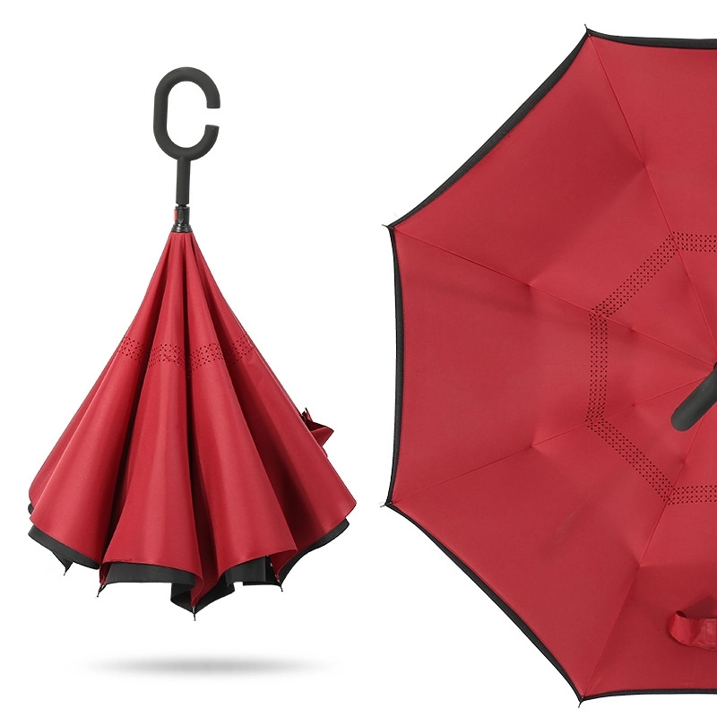 Auto Reversed Umbrella with Straight Handle 8