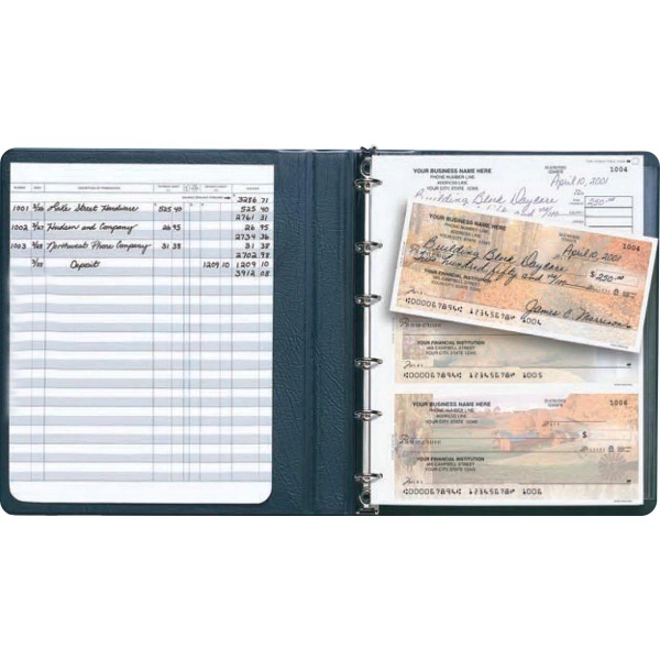 Duplicate Deskbook Checks, 3-On-A-Page Compact With Register 3
