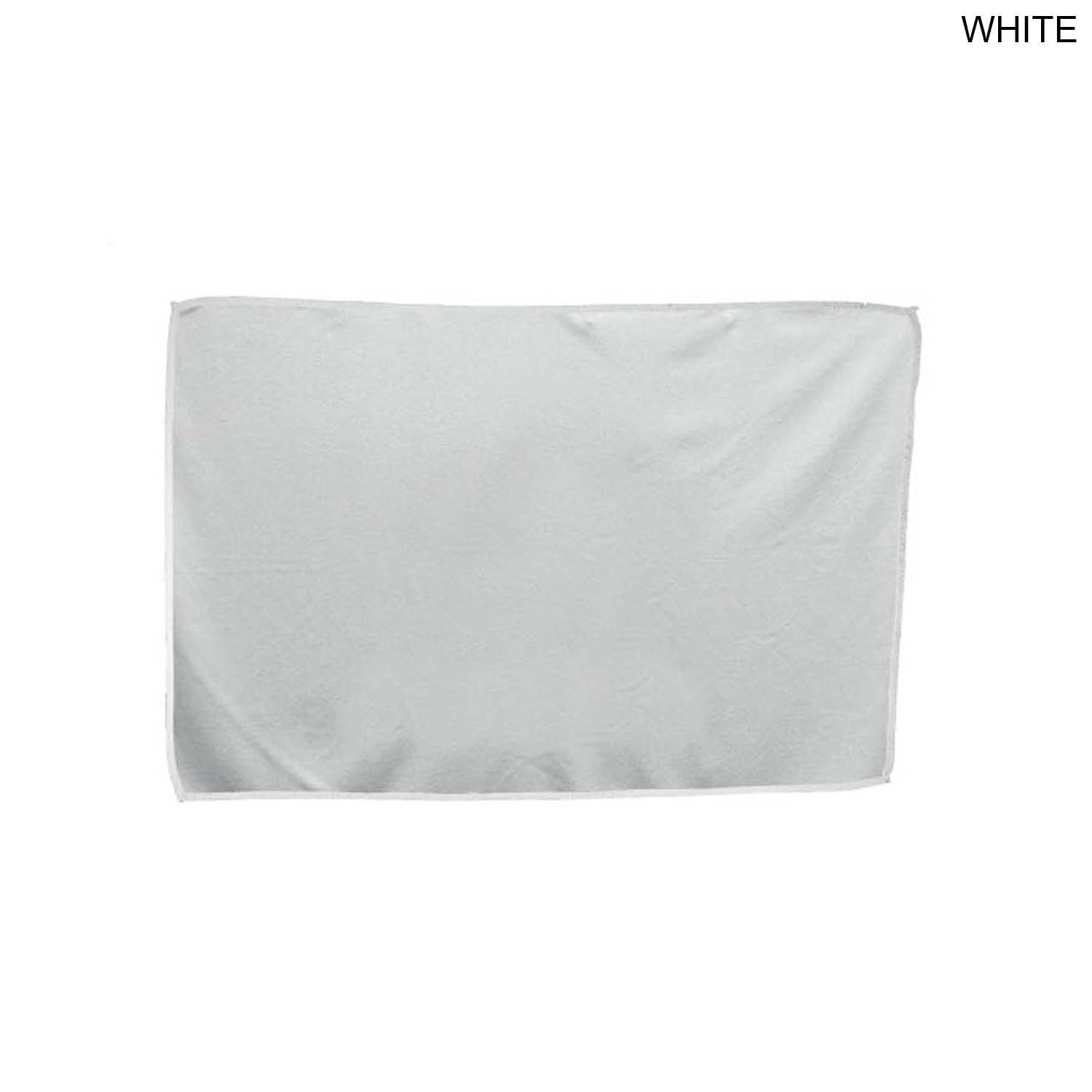 Microfiber Moisture Wicking, Cooling, Sports, White Suede Towel, 12x18, Blank only 4