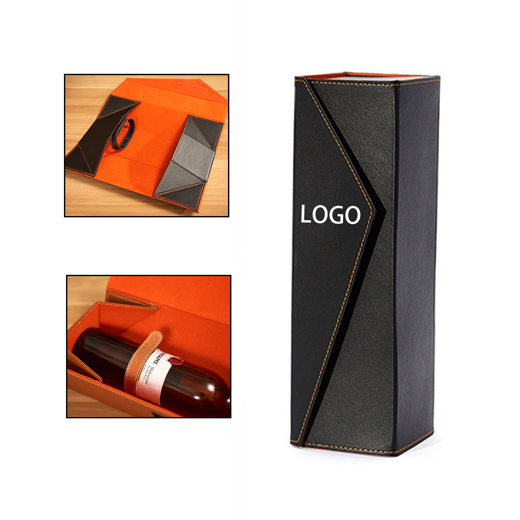 MOQ:10pcs Single Bottle Wine Packaging 3