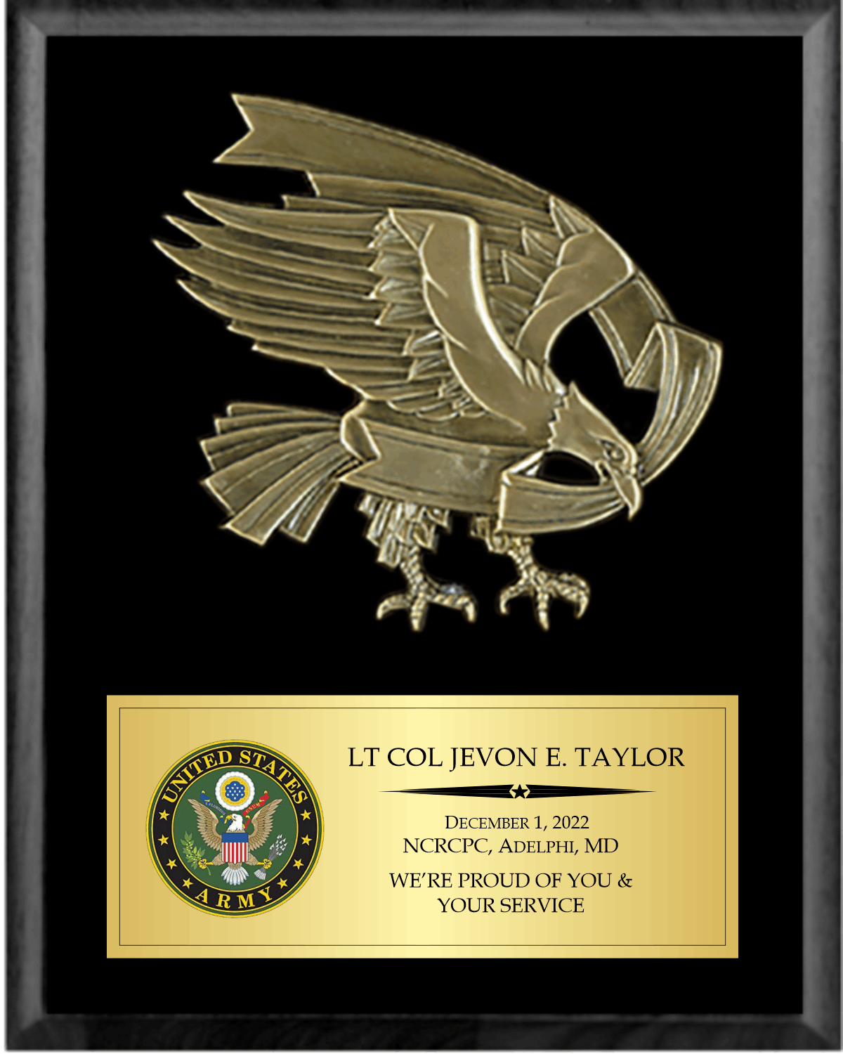 Plaque with Cast Bronze Eagle Mount 10