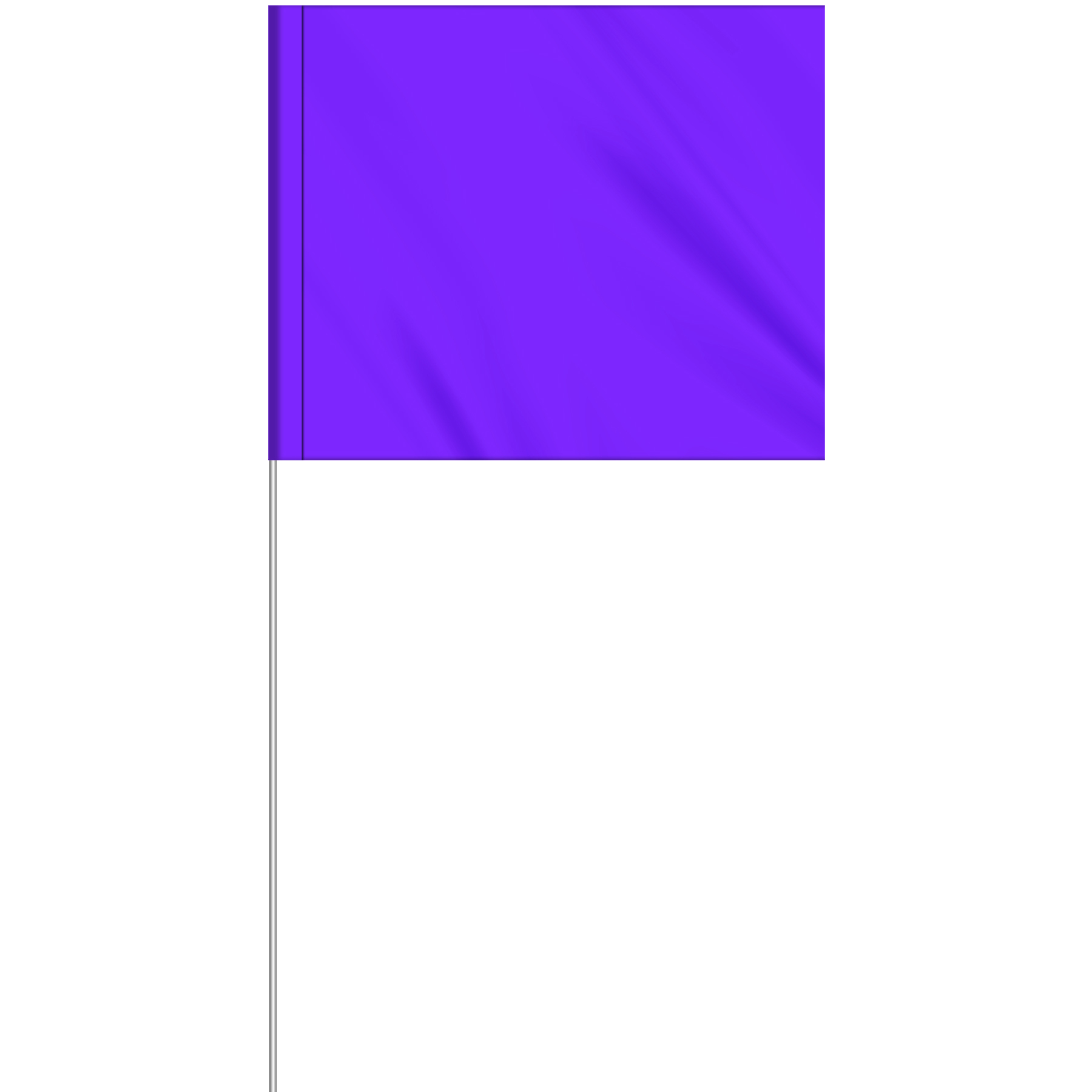 1-Color 5" x 6" Custom Vinyl Marking Flag w/ 27" Plastic Staff 9