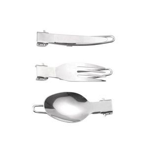 3 In 1 Stainless Steel Knife Fork Spoon Set Flatware With Key Ring 14