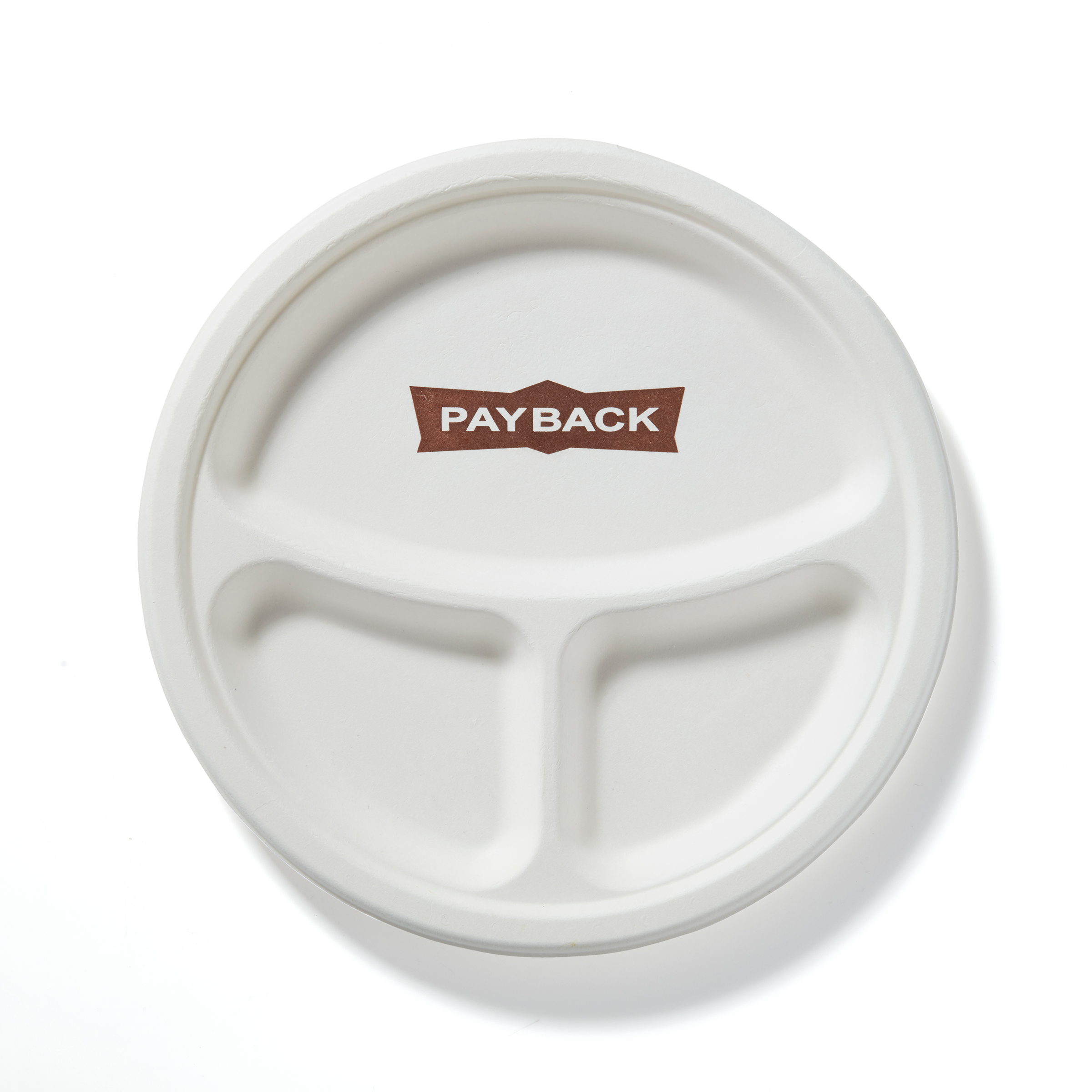 10"d Compostable Kraft Compartment Paper Plates 1